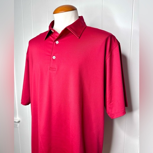 Genteal Performance Polo Shirt Solid Red - Picture 7 of 11